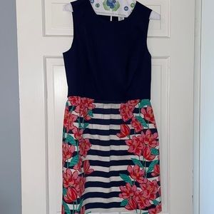 Vineyard Vines navy & white Magnolia dress size 6